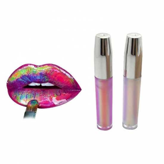 hotselling luz mudar cor iridescente camaleão lip gloss lipgloss